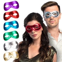 Škraboška metalická látková